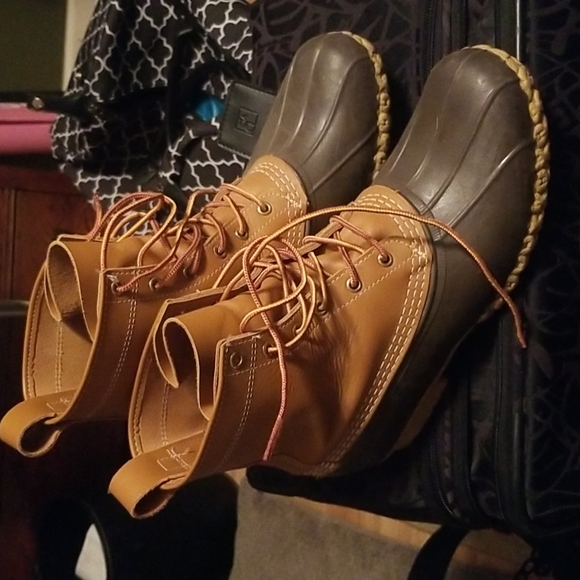 L.L. Bean 8" Duck Boots Brown Tan 10M Mens - Picture 2 of 8